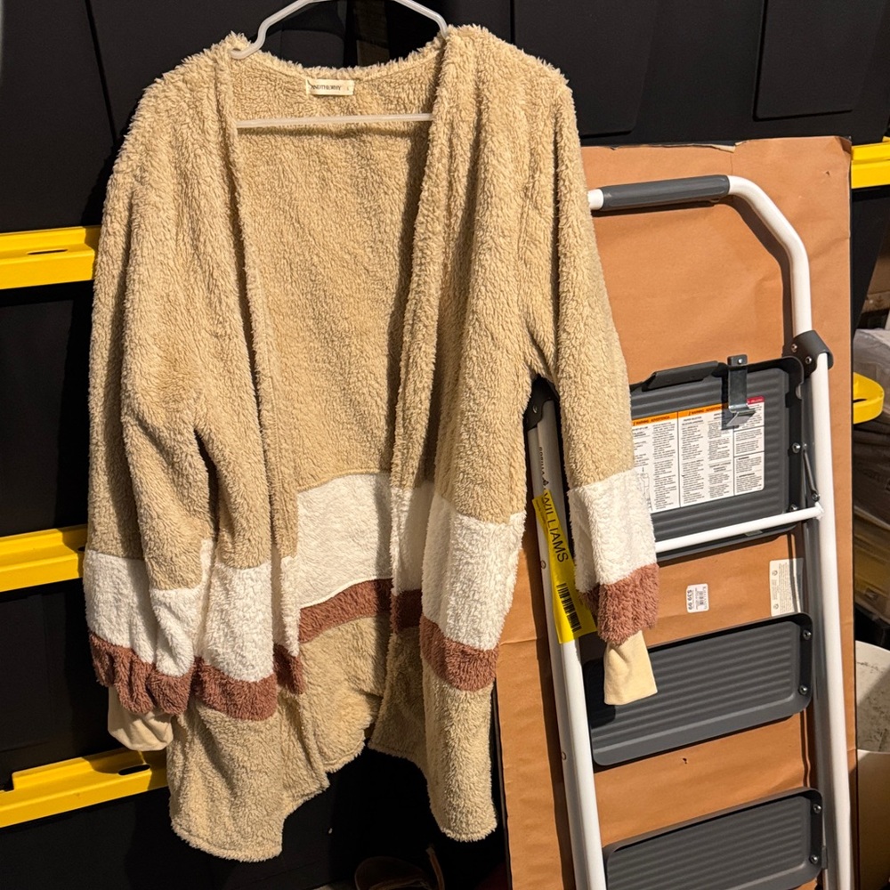 Cozy Tan and Cream Women's Sweater